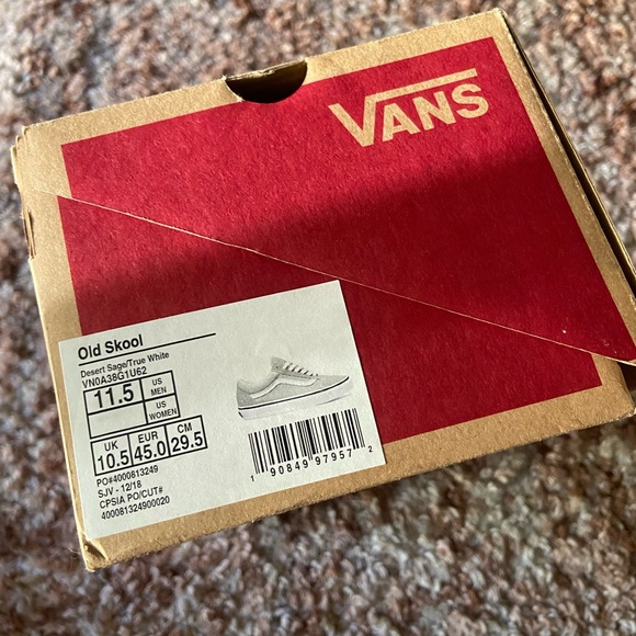 NWT Vans Old Skool in Desert Sage/True White Men’s size 11.5 - Picture 4 of 5